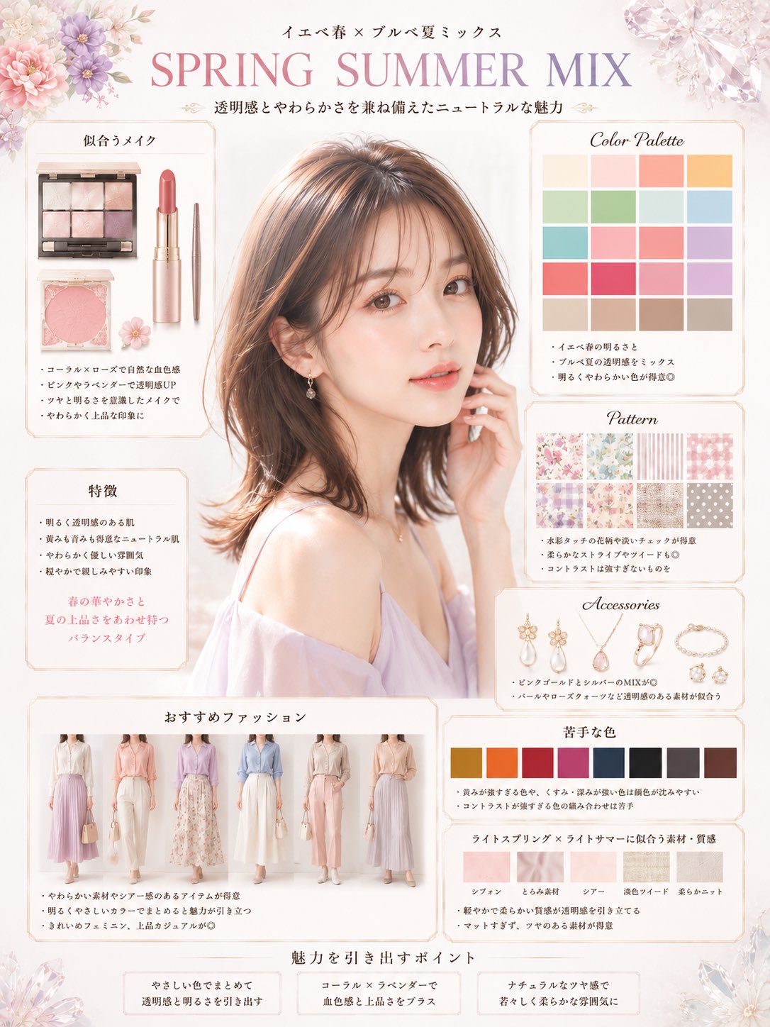 イエベ春×ブルべ夏 | SPRING×SUMMER