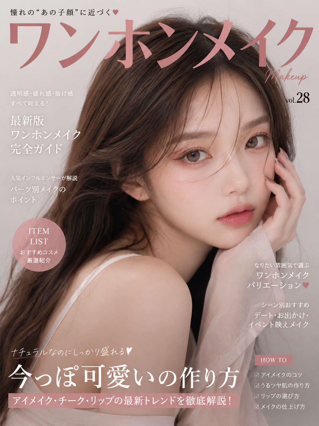 ワンホンメイ簡単にできる中国美女風メイク✨